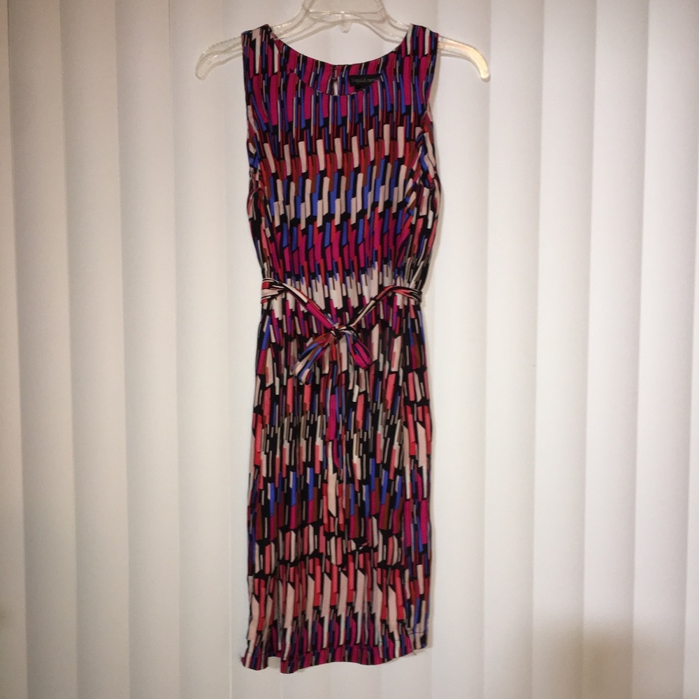 GORGEOUS SILK LIQUID-NEW YORK MULTI-COLORED DRESS